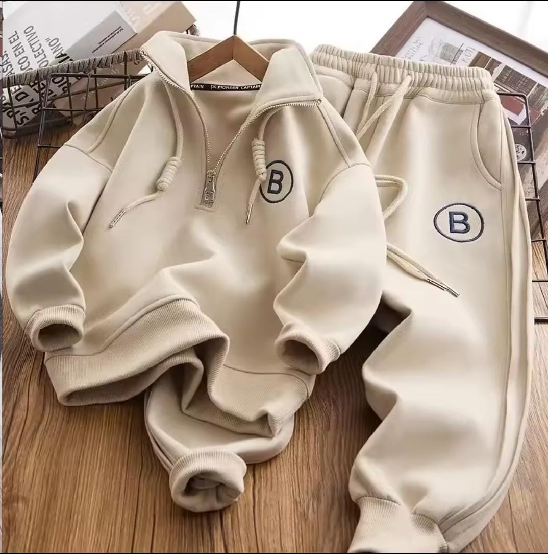 Kids' Half-Zip Stand-Collar Sweatshirt