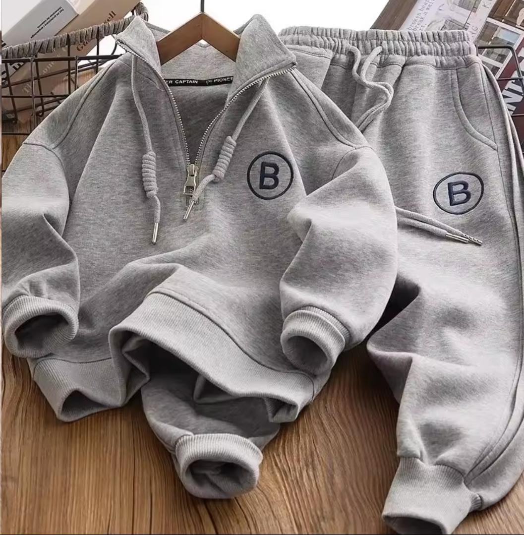 Kids' Half-Zip Stand-Collar Sweatshirt